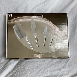 BergHOFF Eclipse Santoku Knife Set‎ 4 Pieces Stainless Steel Kitchen Cutlery